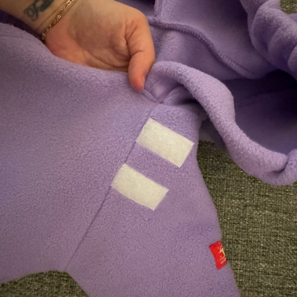 Widgeon Polartec Lavender Purple Fleece Hooded Wrap Jacket 6M - Picture 4 of 5